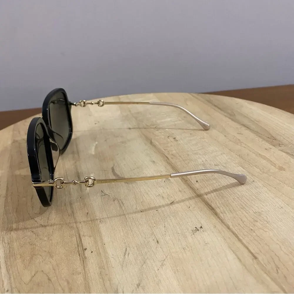 GUCCI GG0884SA‎ Women's Square Sunglasses Black Frame Sz 58-14-145 Authentic